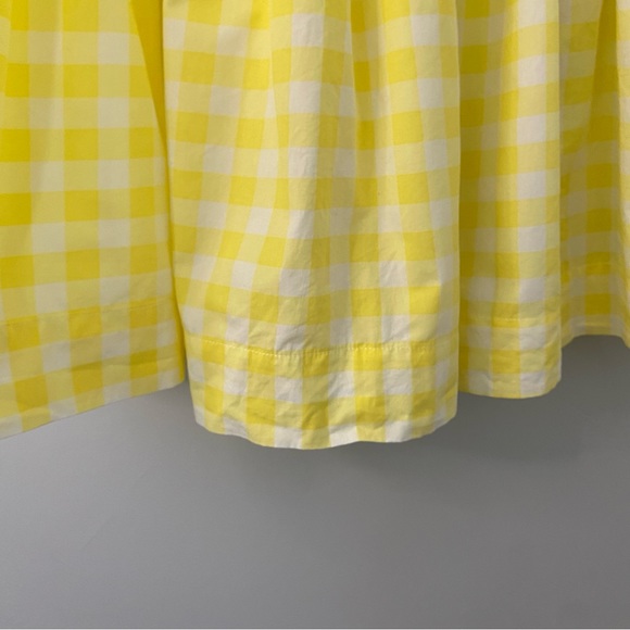 S/W/F Gingham Puff-Sleeve Mini Dress Golden Path Yellow - Picture 8 of 8